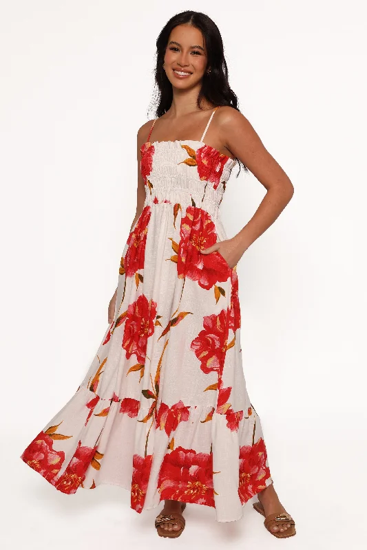 Bridger Maxi Dress - Scarlet Rose Comfortable Satin Maxi Dress