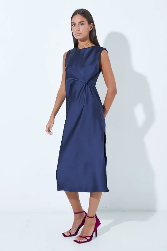 Elegant sleeveless midi dress wholesale Elegant Puff Sleeve Midi Dress