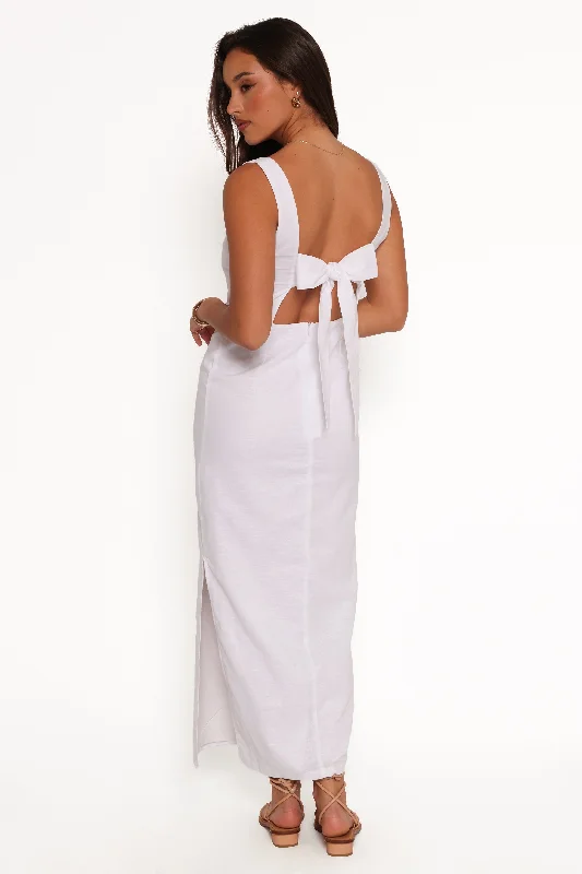 Emery Maxi Dress - White Classic Tulle Maxi Dress