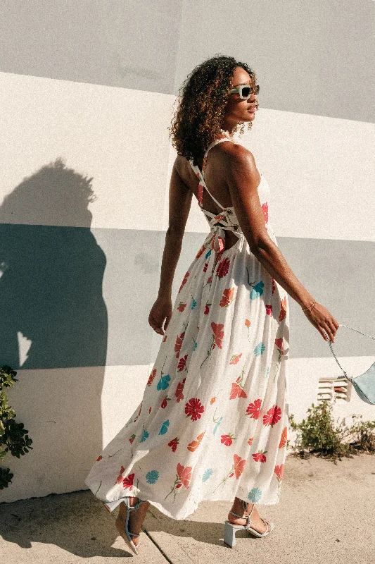 Hazel Maxi Dress - Multi Floral Classic Strapless Maxi Dress