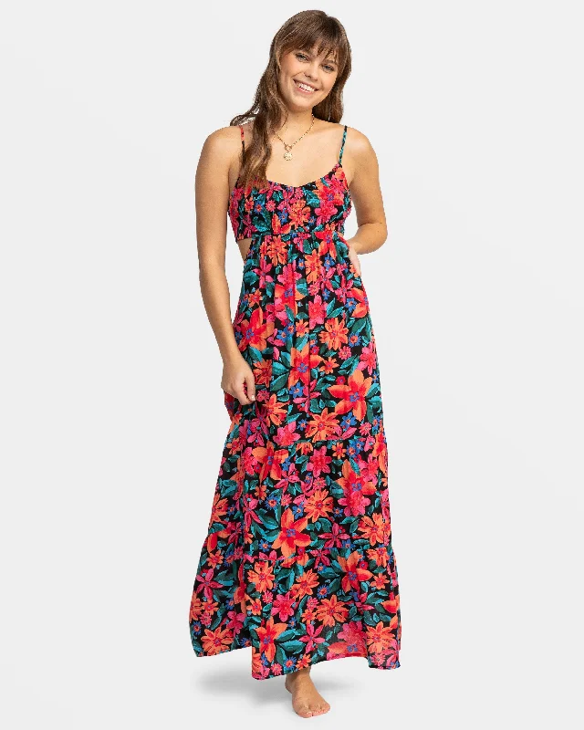 Hot Tropics Flowy Maxi Dress - Anthracite Floral Fiesta Classic Tulle Maxi Dress