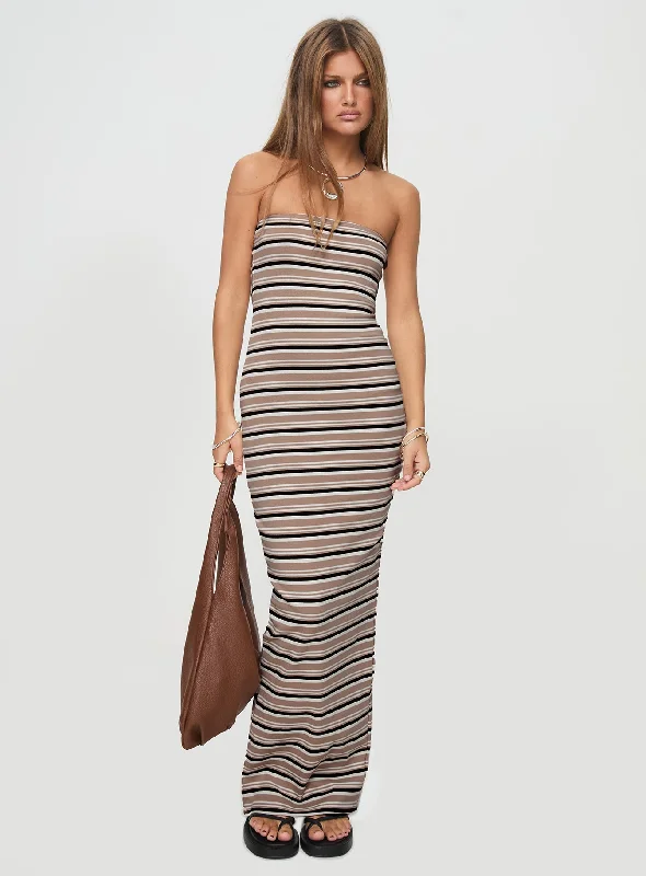 Northwood Strapless Maxi Dress Multi Elegant Maxi Dress with Ruffles