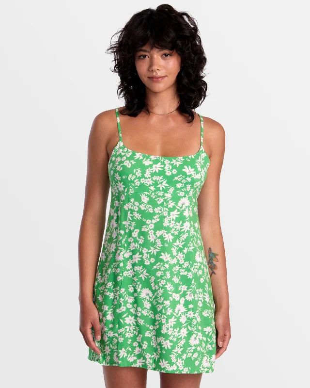 Remi Mini Dress - Classic Green Trendy Floral Mini Dress