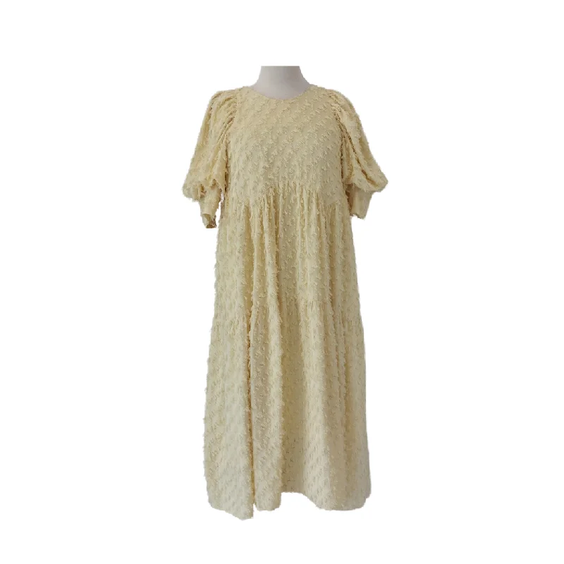 ZARA Yellow Fringe Maxi Dress | Pre Loved | Fashionable High-Low Maxi Dress