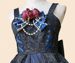 dark blue bow chain
