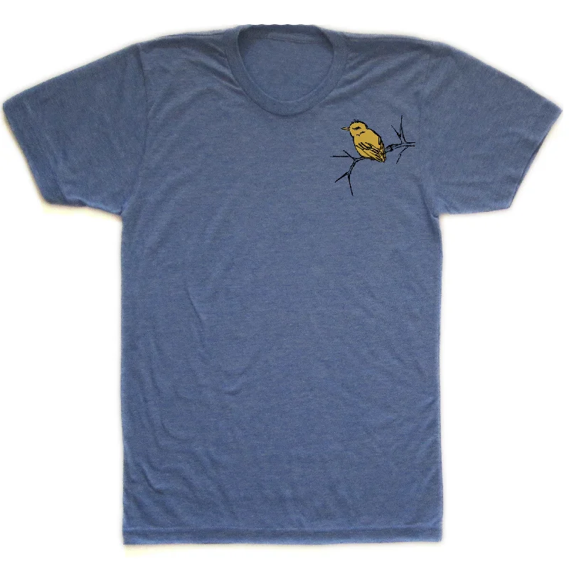 Bird & Branch (Small Sparrow) : Unisex Tee Front Pockets Side Pockets Patch Pockets