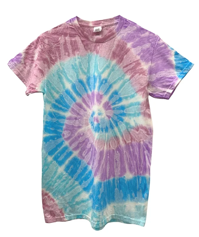 Blue Raspberry Tie-Dye Unisex Tee Print Jacquard Patchwork