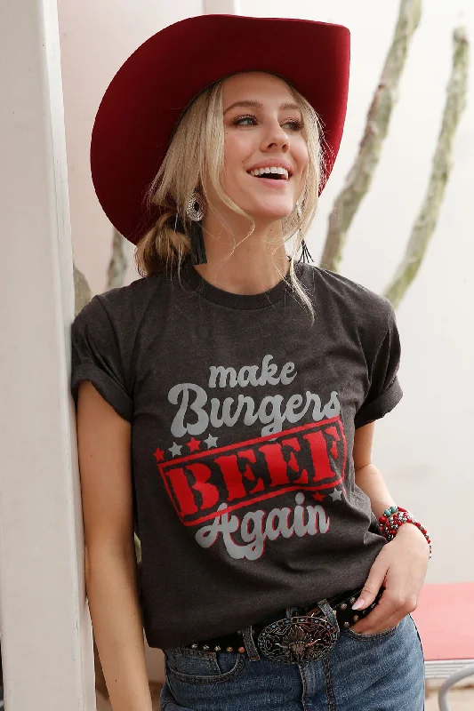 Cinch Burgers Tee-Black Modern Contemporary Chic