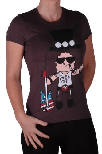 Slash Rocker Graphic T-Shirt Mesh Fabric Canvas Fabric Denim Fabric