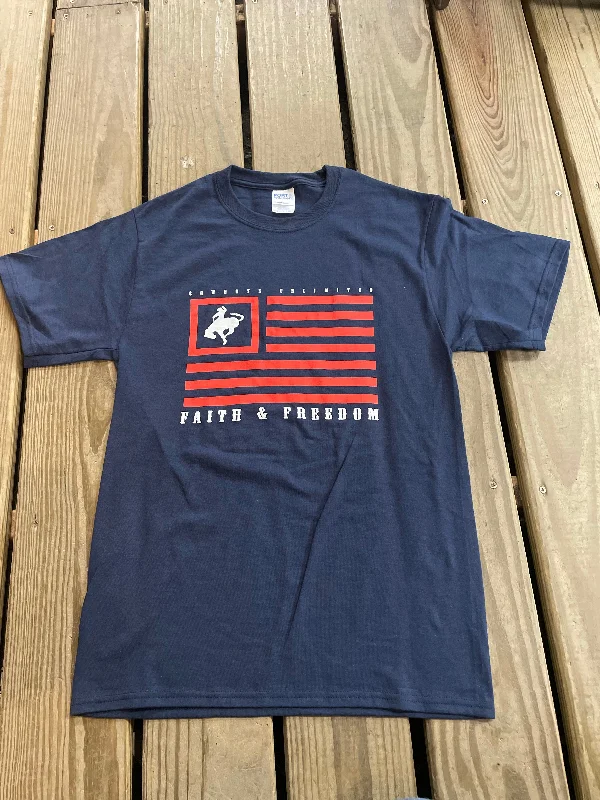 Faith & Freedom Tee Terry Blend Velvet Blend Canvas Blend