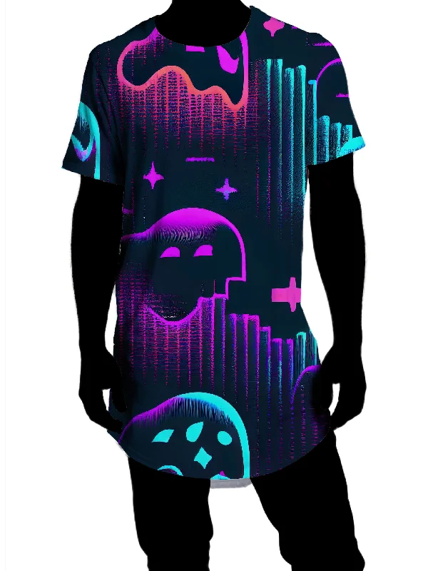 Ghost Melt Drop Cut T-Shirt Collared Crew Neck Turtle Neck