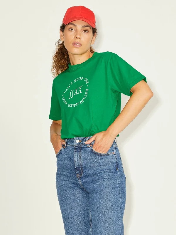 JJXX BEA Tee -GREEN Denim Fabric Leather Fabric Suede Fabric