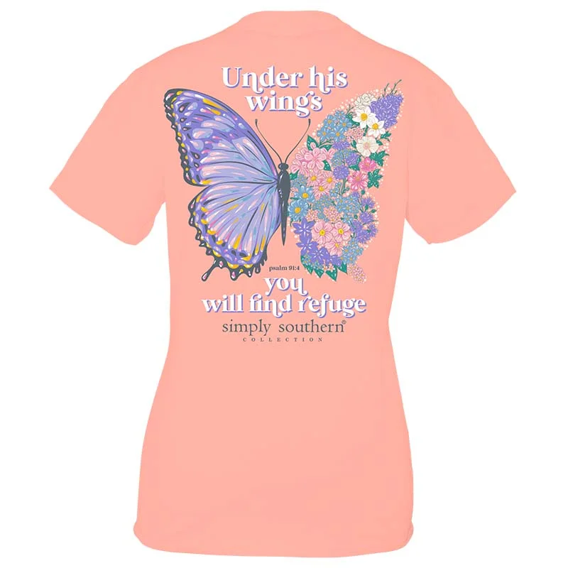 Butterfly Wings Short Sleeve T-Shirt Casual Formal Business