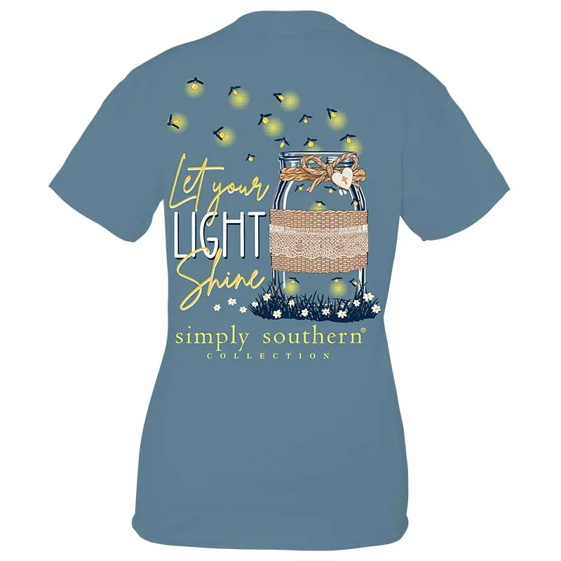 Let Your Light Shine Short Sleeve T-Shirt Chenille Blend Fleece Blend Nylon Blend