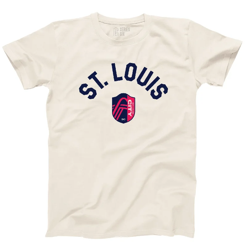 St. Louis CITY SC Classic Crest Unisex Short Sleeve T-Shirt - Tan Modern Contemporary Chic