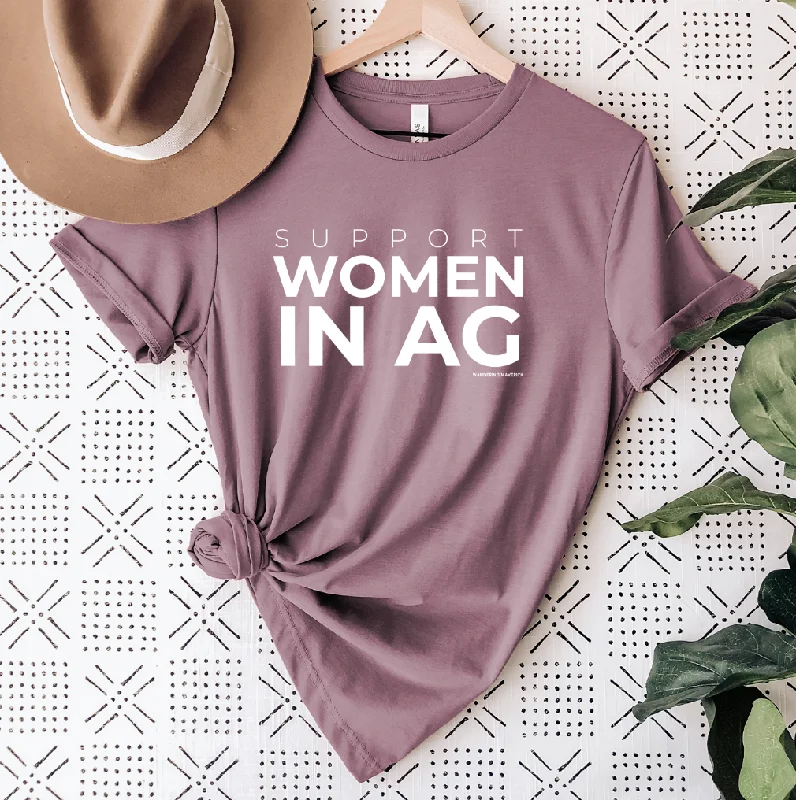 Support Women in AG White Ink T-Shirt (XS-4XL) - Multiple Colors! Zippered Buttoned Snapped