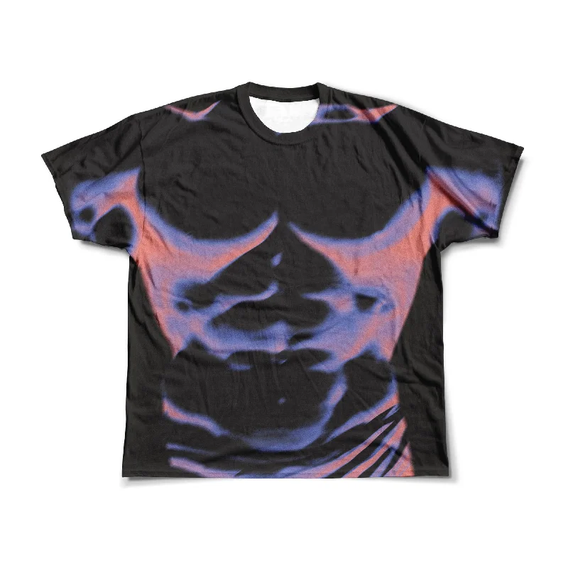 Unisex Oversized Tee - Body Heatmap Male Cashmere Blend Cotton Blend Poly Blend