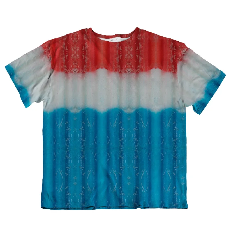 Unisex Oversized Tee - Bomb Pop Mesh Canvas Denim