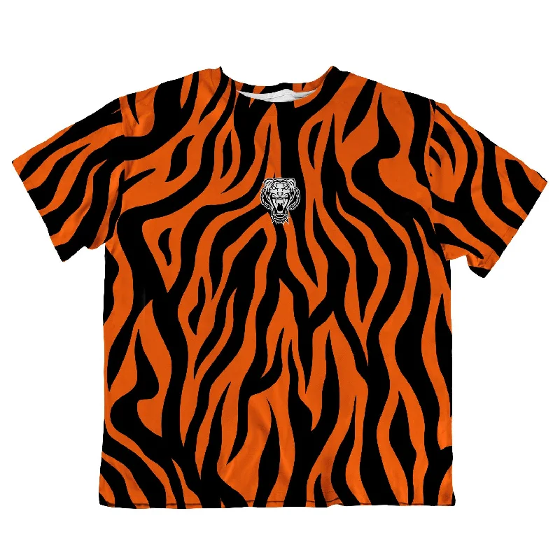 Unisex Oversized Tee - Tiger Print Houndstooth Herringbone Solid