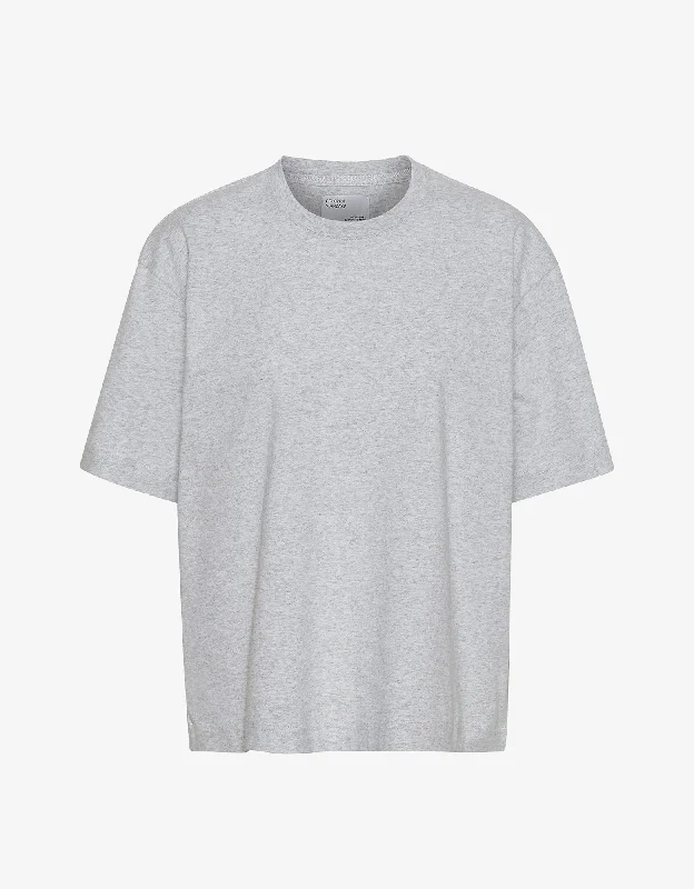 Oversized Organic T-Shirt - Heather Grey Terry Blend Velvet Blend Canvas Blend