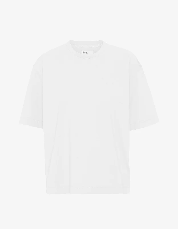 Oversized Organic T-Shirt - Optical White Basic T-Shirt Crew Neck Short Sleeve