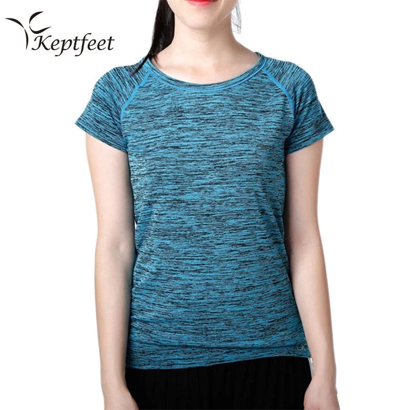 Women Quick Dry Sport Shirt,Professional Short Sleeve Breathable Exercises Yoga Top T-Shirts For Gym Running Fitness Cashmere Blend Cotton Blend Poly Blend