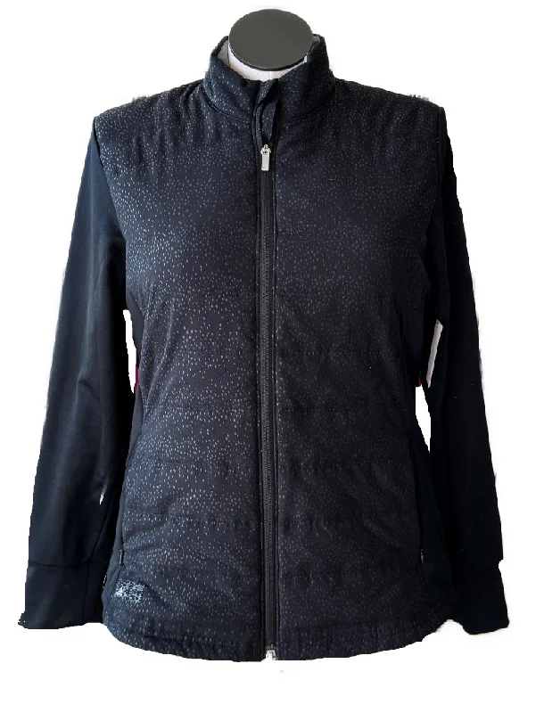 Adidas Golf Women's Black Speckled Full Zip Puffer Jacket Size XL MSP$168 Faux Fur Jacket Real Fur Jacket Shearling Jacket