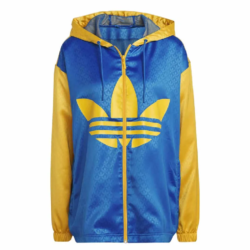 adidas - Women's Adicolor 70s Colorblock Windbreaker Jacket (IB2052) Faux Fur Jacket Real Fur Jacket Shearling Jacket