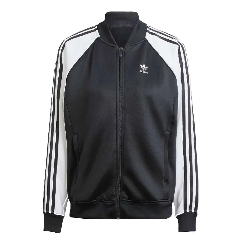 adidas - Women's Adicolor Classics Oversized SST Track Jacket (IK4026) Tiered Jacket Buttoned Jacket Zippered Jacket