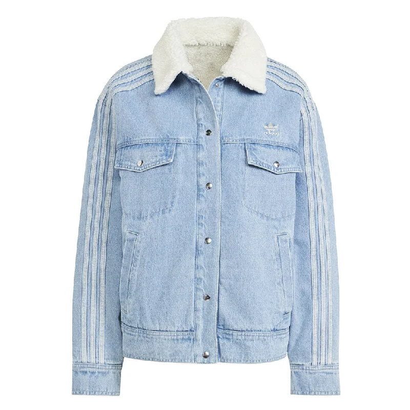 adidas - Women's Neutral Court Denim Jacket (IS5250) Cotton Jacket Linen Jacket Terry Jacket