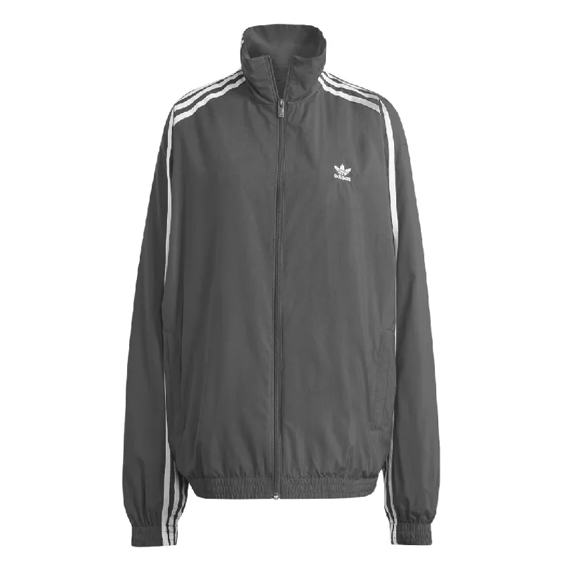 adidas - Women's Originals Adilenium Oversized Track Jacket (IV9338) Notch Collar Jacket Peter Pan Collar Jacket Cowl Neck Jacket