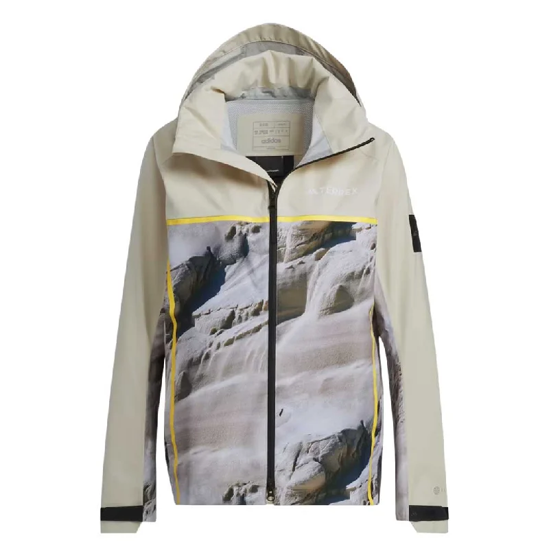 adidas - Women's Terrex National Geographic Rain.Rdy Jacket (IC1992) Satin Jacket Silk Jacket Chiffon Jacket