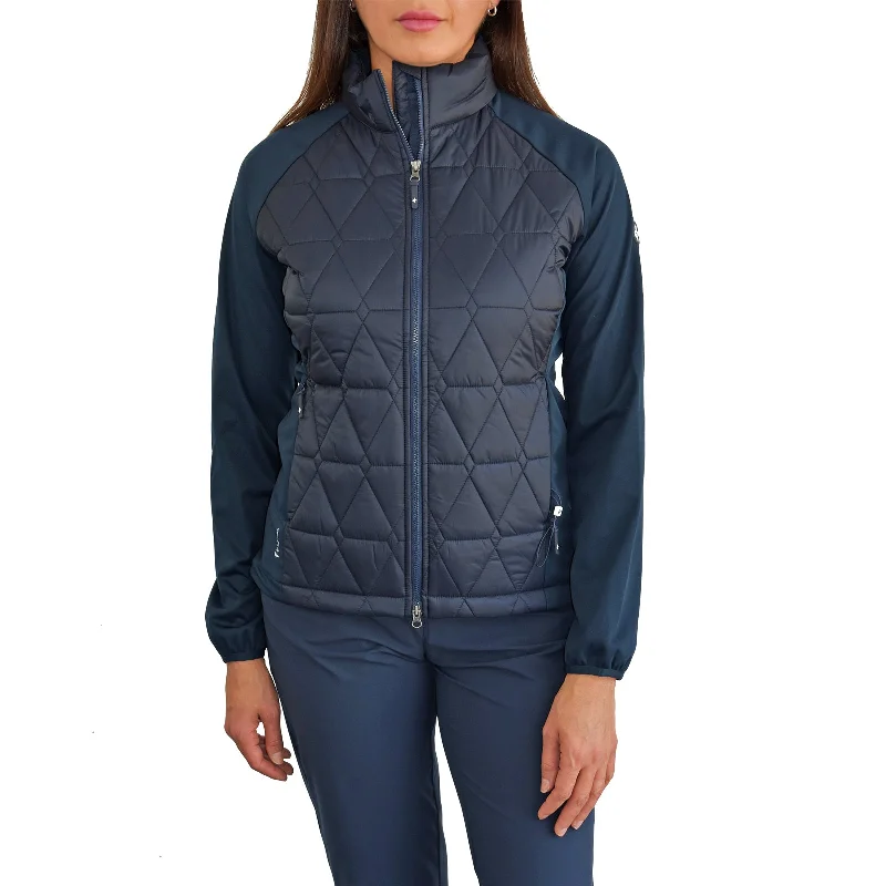 Cross Women's Primas Golf Jacket - Navy Tailored Jacket Straight Jacket A-Line Jacket