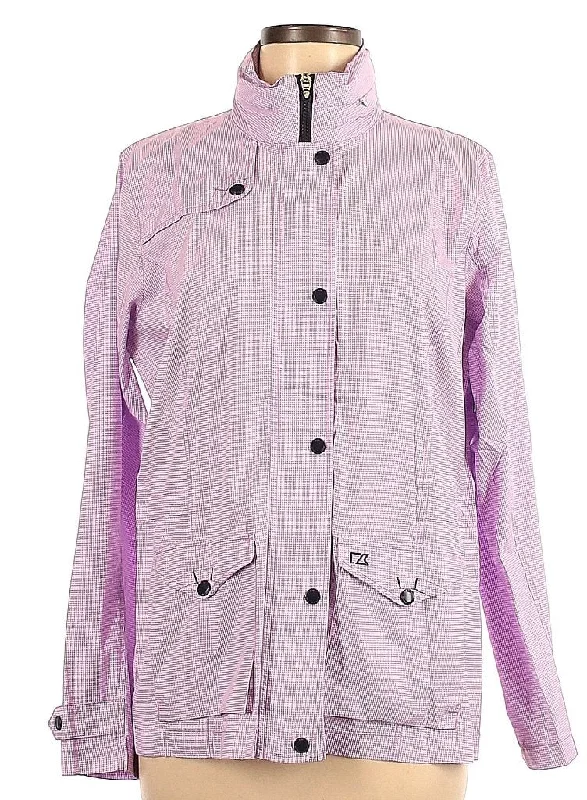 Cutter & Buck Mini Gingham Light purple Jacket Size M Wool Jacket Cashmere Jacket Tweed Jacket