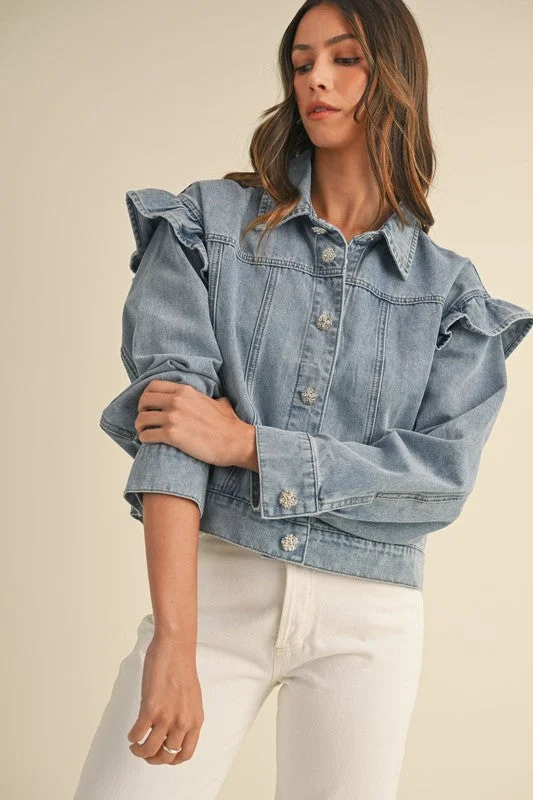 Dream Denim Jacket Welt Pockets Slit Pockets Flap Pockets