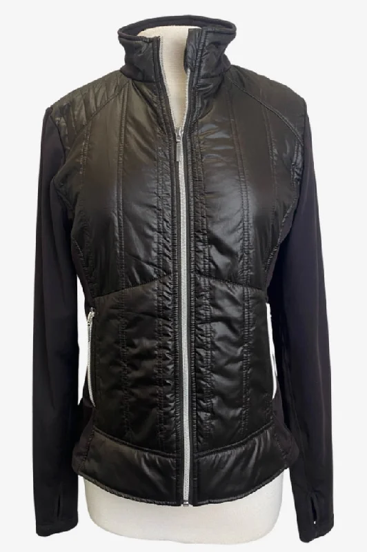 GGBlue Full-Zip Chocolate Brown Quilted & Knit Jacket Size L  MSP$130 Fleece Jacket Down Jacket Feather Jacket