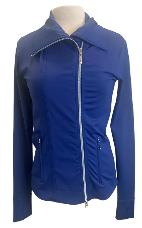 Jofit Asymmetrical Full-zip Jacket in Navy Size S MSP$132 Zippered Jacket Buttoned Jacket Snapped Jacket