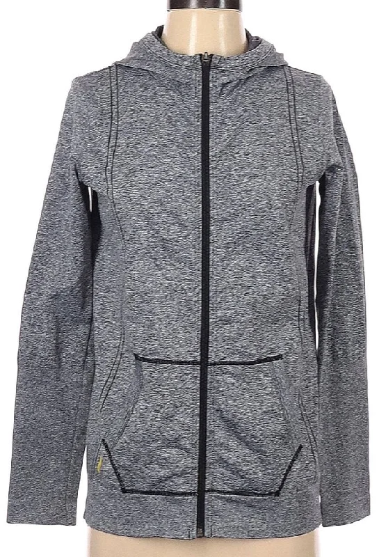 Lole Gray Heather Full-Zip Hooded Jacket Size S MSP$95 Toggled Jacket Drawstring Jacket Belted Jacket