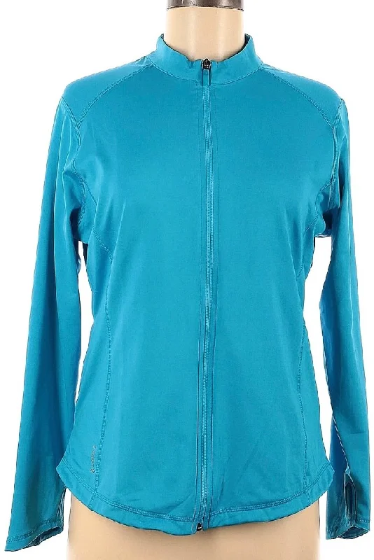 Lopez Turquoise Full-Zip Golf Jacket Size M MSP$80 Faux Fur Jacket Real Fur Jacket Shearling Jacket