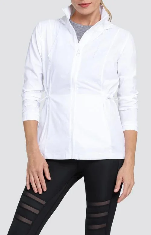 New Tail Activewear White Nola Jacket Size XXL. MSP$93 Zippered Jacket Buttoned Jacket Snapped Jacket