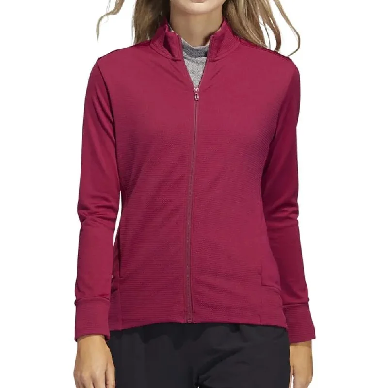 New Women's Adidas Textured Full-Zip Jacket Size XL MSP$65 Nylon Fabric Polyester Fabric Spandex Fabric