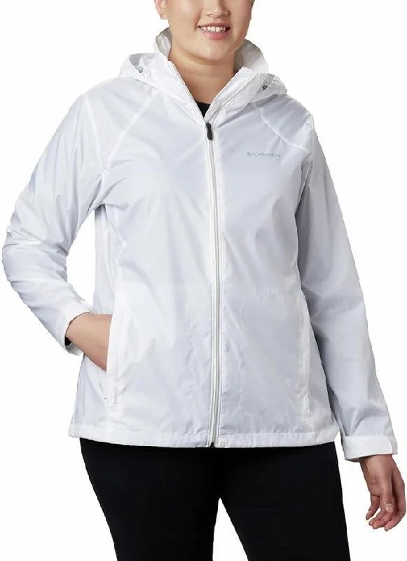 New Women's Columbia  Switchback White Hooded Jacket  Size 2X MSP$60 Hoodie Zip-Up Jacket Button-Up Jacket