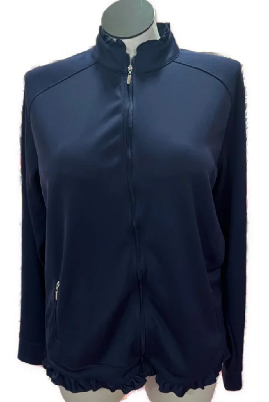 Pebble Beach Women's Navy Full-Zip Lightweight Golf Jacket Size XXL Denim Jacket Leather Jacket Suede Jacket