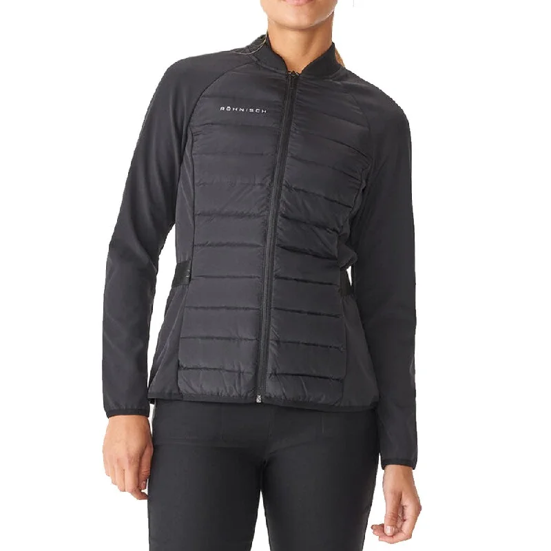 Rohnisch Women's Force Golf Jacket - Black Chenille Jacket Brocade Jacket Lace Jacket