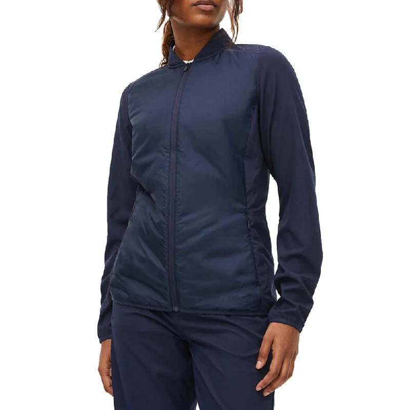 Rohnisch Women's Speed Golf Jacket - Navy Zippered Front Buttoned Front Snap Front