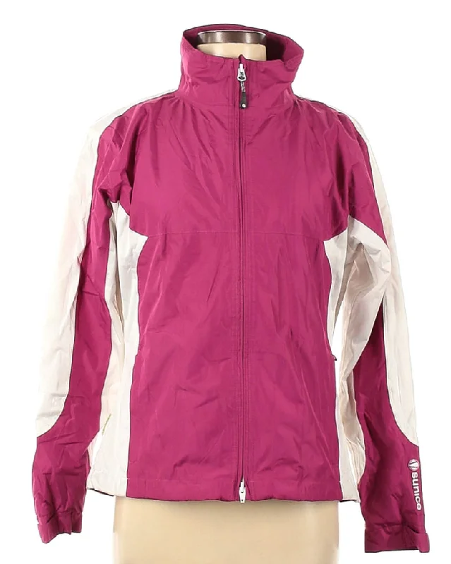 Sunice Typhoon Jacket in Pink & White Size M MSP$140 Knit Jacket Woven Jacket Fleece Jacket