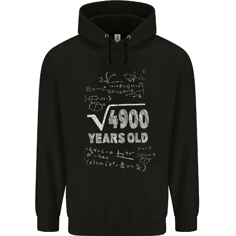 70th Birthday 70 Year Old Geek Funny Maths Mens 80% Cotton Hoodie Hoodie with Relaxed Fit Easy Casual