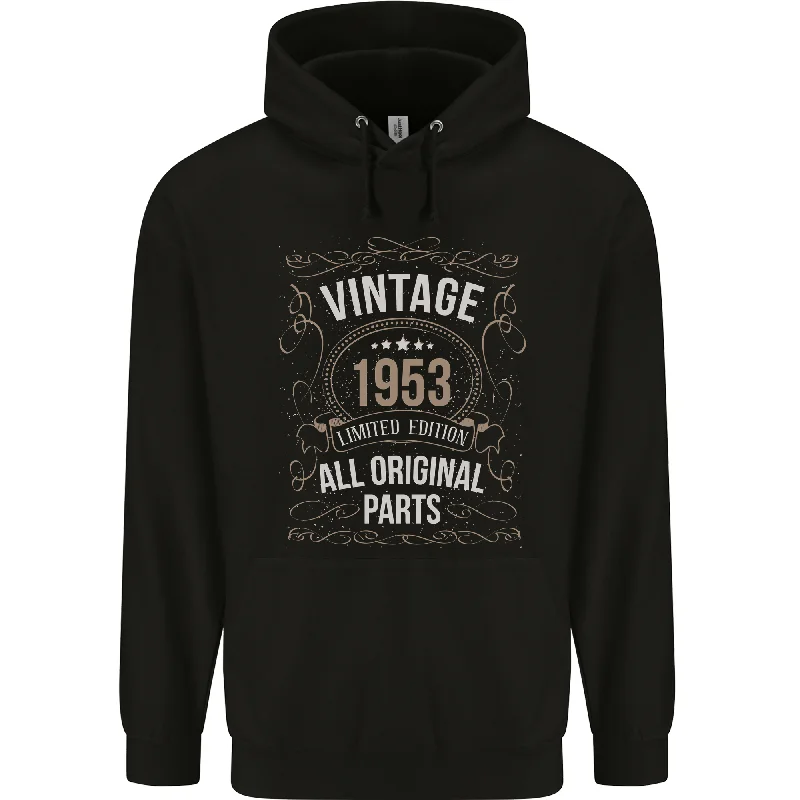 71st Birthday Limited Edition 1953 Mens 80% Cotton Hoodie Hoodie with Ribbed Cuffs Snug Fit Comfort