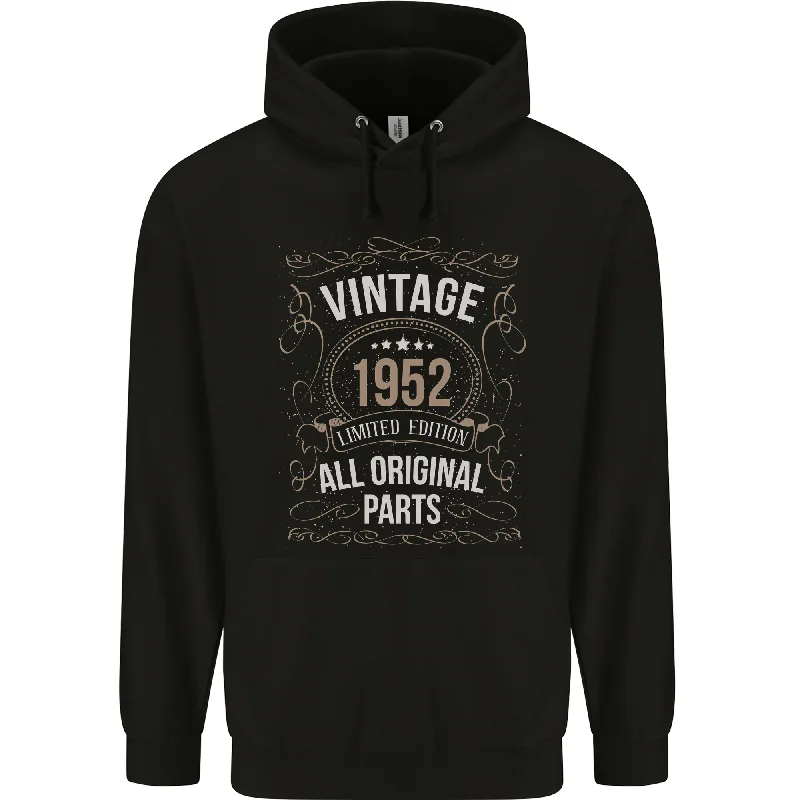 72nd Birthday Limited Edition 1952 Mens 80% Cotton Hoodie Hoodie with Bell Sleeves Flared Feminine