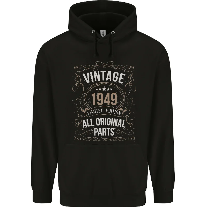 75th Birthday Limited Edition 1949 Mens 80% Cotton Hoodie Hoodie with Reflective Safety Nightwear